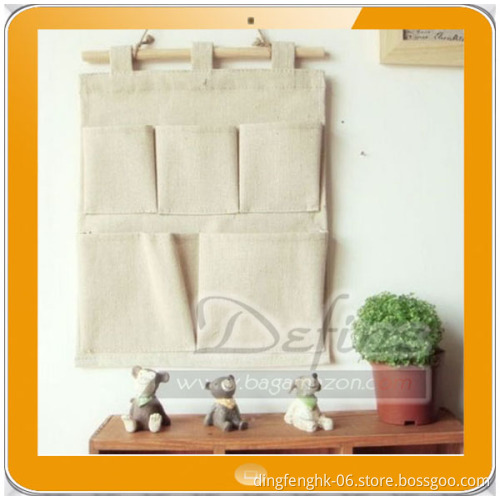 Linen Pockets Wall hanging bag for Home Organizer